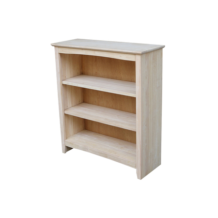 INTERNATIONAL CONCEPTS Shaker Bookcase, 36"H, Unfinished SH-3223A